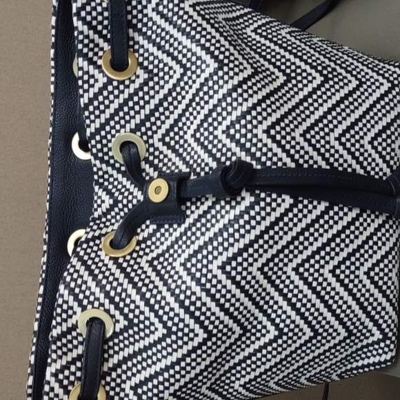 Michael Kors Junie Woven Leather Backpack - Picture 7 of 7